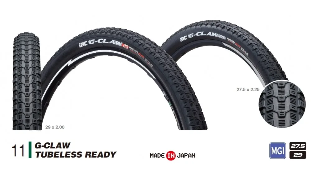 IRC G-Claw Tubeless Ready 27.5*2.25 MTB Bicycle Tire Bike Parts FOURIERS Agent