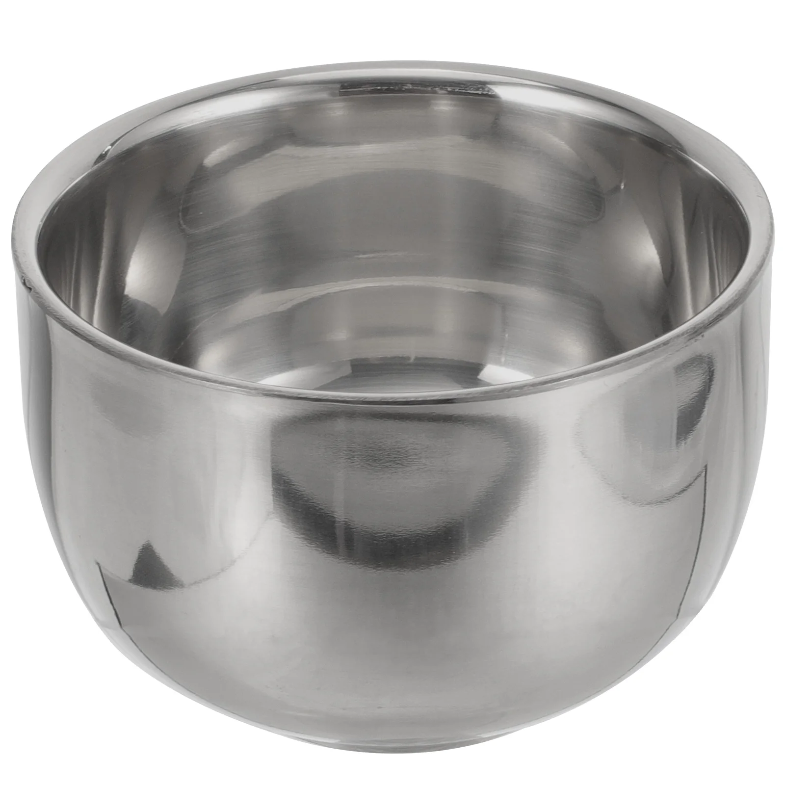 

Stainless Steel Shaving Cream Bowl Beard Soap Cup Barber Tools Facial Grooming Travel Size Round Edge Large Diameter Safe