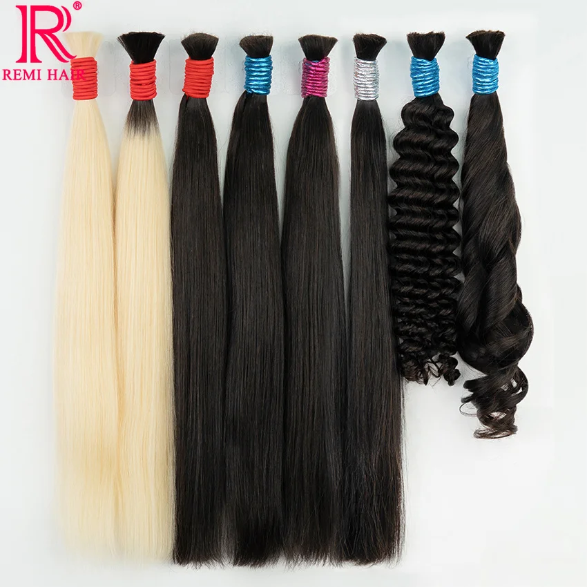 Natural Unprocessed Virgin Indian Remy Hair 100% Human Hair Extensions No Weft Hair Bulk Seamless Hair Bundles Princess hair