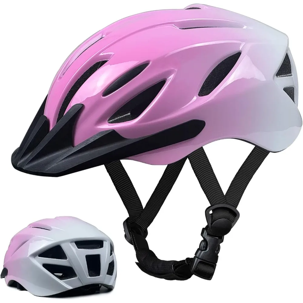 

Adult Bike Helmet for Men Women Ages 14 and Up, Streamlined Design with Snap On/Off Visor Moisture-Washable Lining, Bicycle Cycl