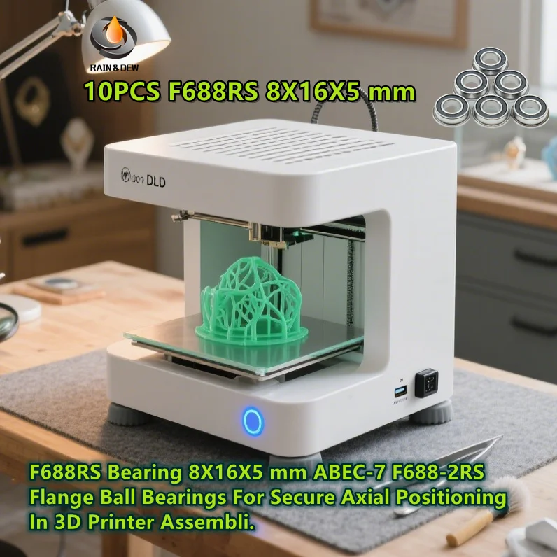 

10 шт. F688RS подшипник 8X16X5 мм ABEC-7 F688-2RS фланцевые шарикоподшипники для надежного осевого позиционирования в сборе 3D-принтера