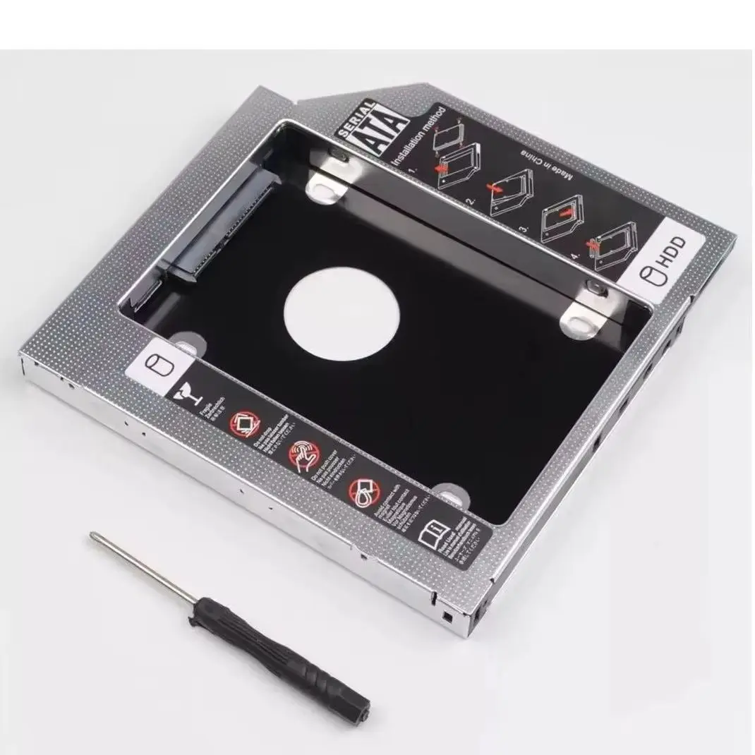 Bandeja de suporte para 2º disco rígido HDD de 12,7 mm para baía óptica HP DV6-1225SF, DV6-6b56er, DV6-7352sr, DV6-6135dx, DV7-4065DX, DV7-4270US