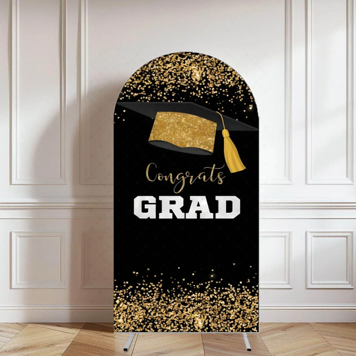 

Mehofond Custom 2-Sided Celebrate Grad Congratulations Graduation Season Party Covers Chiara Arch Wall Background Decor Backdrop