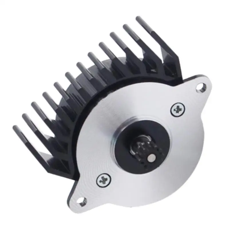 3D Printer Step Motor Heat Sink 36mm Round Metal Motor with Black Finned Cooling Block for Extruder Motor Replacement D2RC