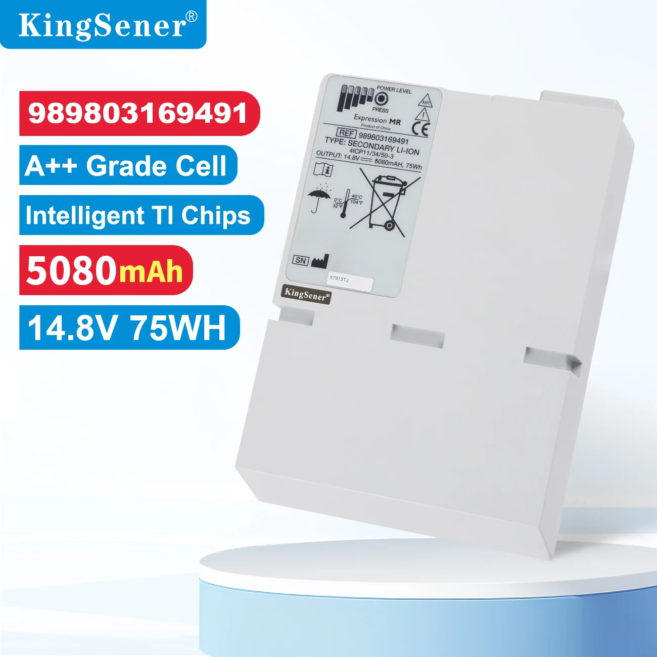 Medical Battery M3964 989803169491 for Ph-ps Moniteur Invivo 9064, Precess 3160, 9030,Precess Blue, Expression MR200, MR400
