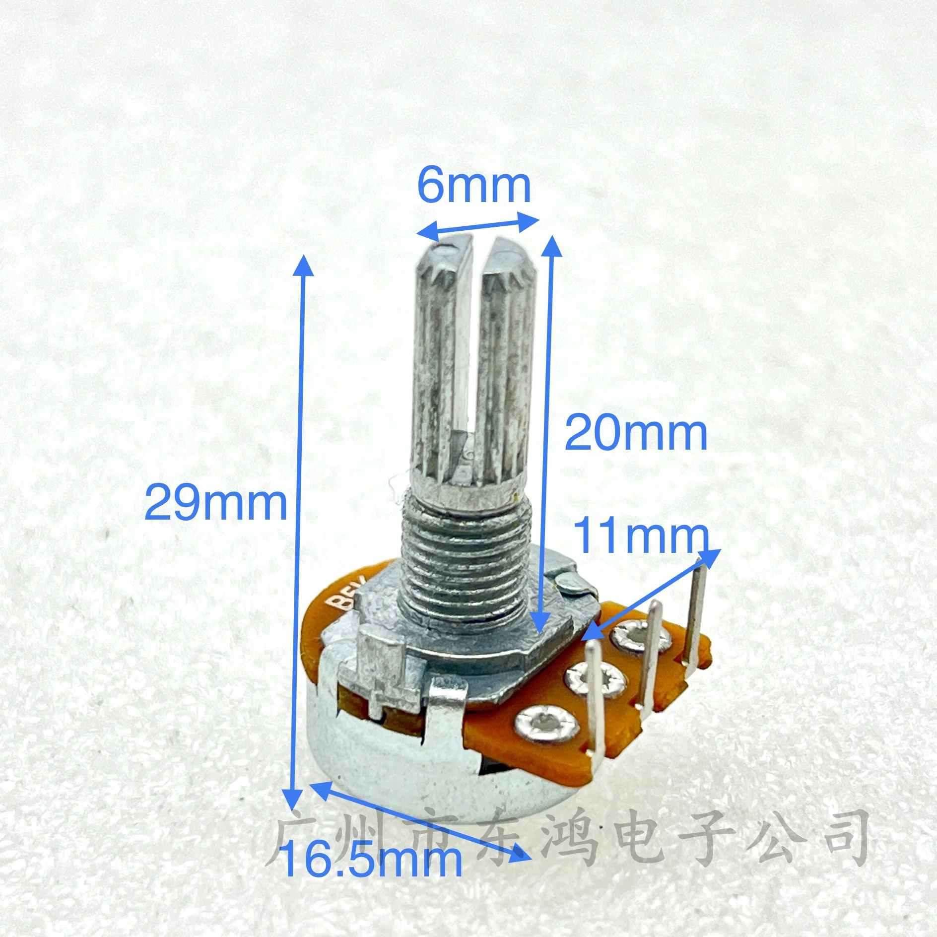 1 PCS Taiwan Alpha curved foot potentiometer single potentiometer RV16AF-30-20K 40 positioning shaft length 20MM 5K