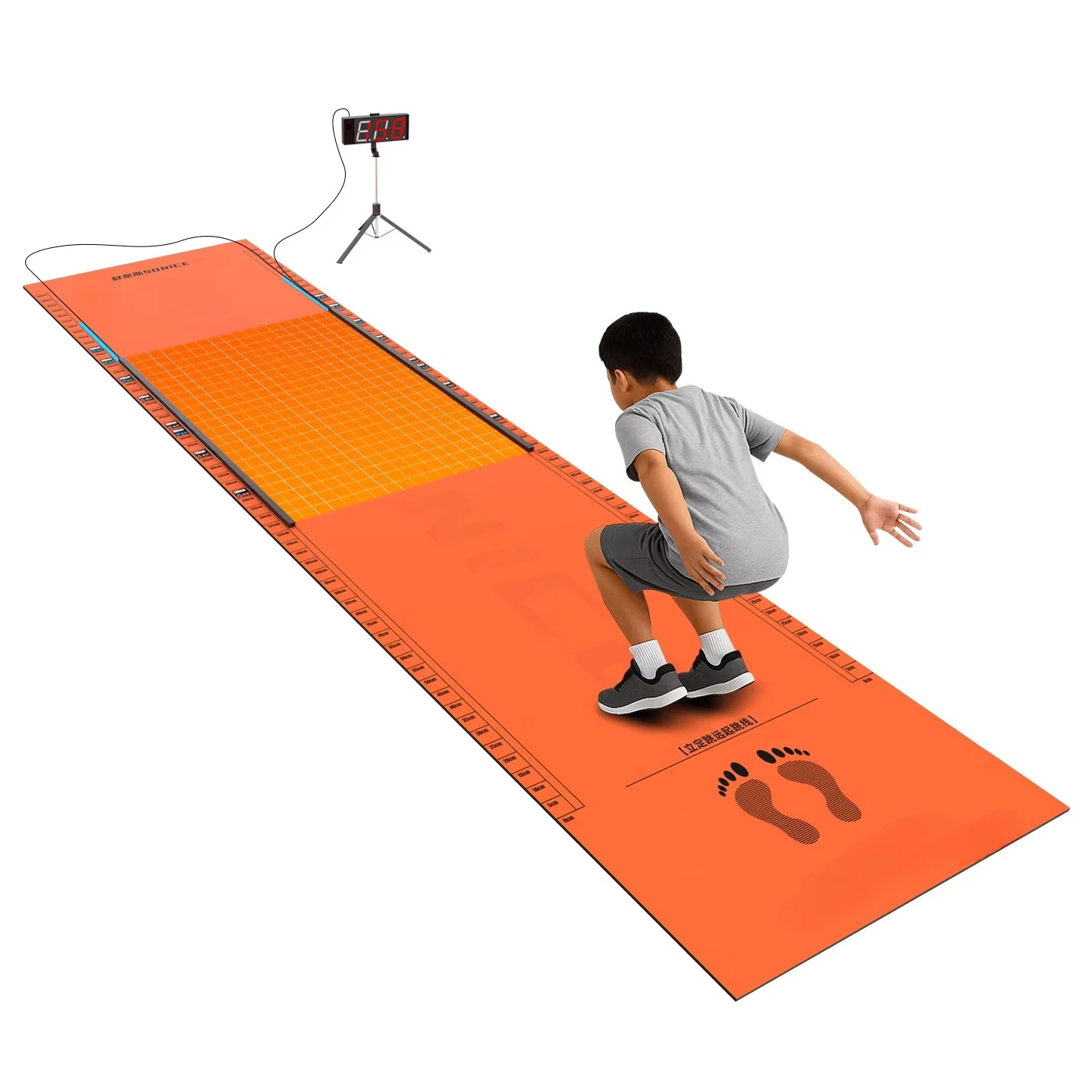 Professional Electronic Long Jump Mat Non-slip Standing Long Jump Tester with Accurate Data Scale, Used