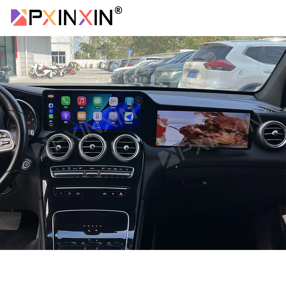 Android Auto Radio 24.6inch Screen For Mercedes Benz GLC / C Class W205 2015-2022 Car Multimedia Player Stereo Carplay Head Unit