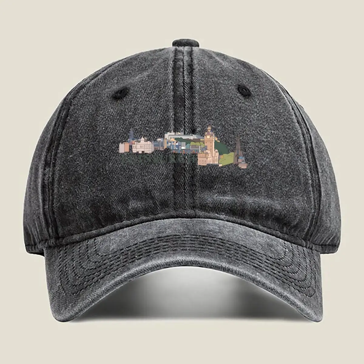 

Edinburgh - Cultural, City - Themed Design Washed Baseball Cap