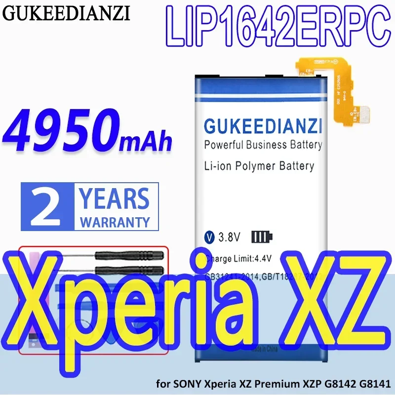 

Аккумулятор GUKEEDIANZI большой емкости LIP1642ERPC 4950 мАч для SONY Xperia XZ Premium XZP G8142 G8141