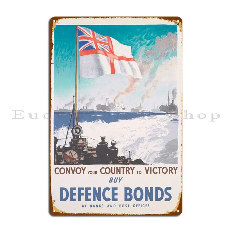 Buy Defence Bonds Metal Sign Wall Mural Club Pub Wall Cave Print Tin Sign Poster