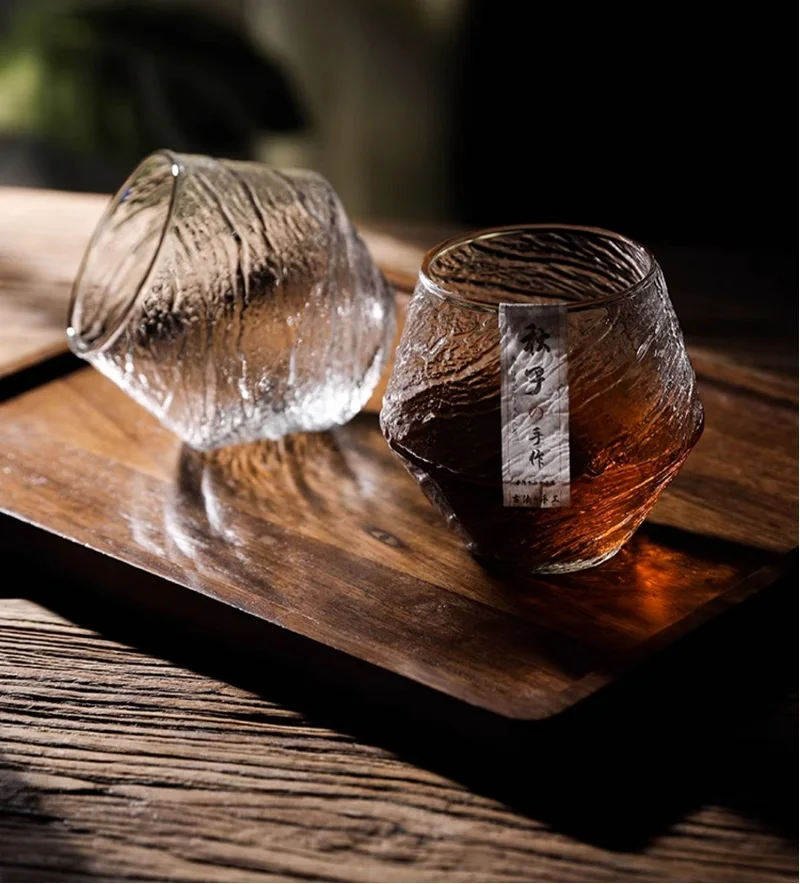 

1pcs Handmade Hammered Whiskey Glass Heat-Resistant Juice Cup Liquor XO Whisky Crystal Wine Glass Cognac Brandy Snifter