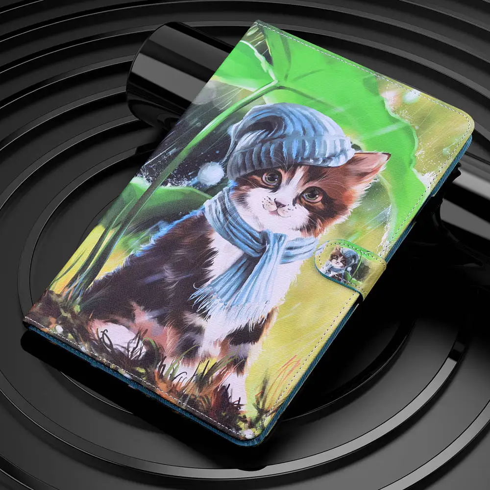 Animal Painted PU Leather Funda For Lenovo Tab M8 HD TB-8505F FHD TB-8705F 3rd Gen 3 TB-8506F 8 inch Back TPU Case