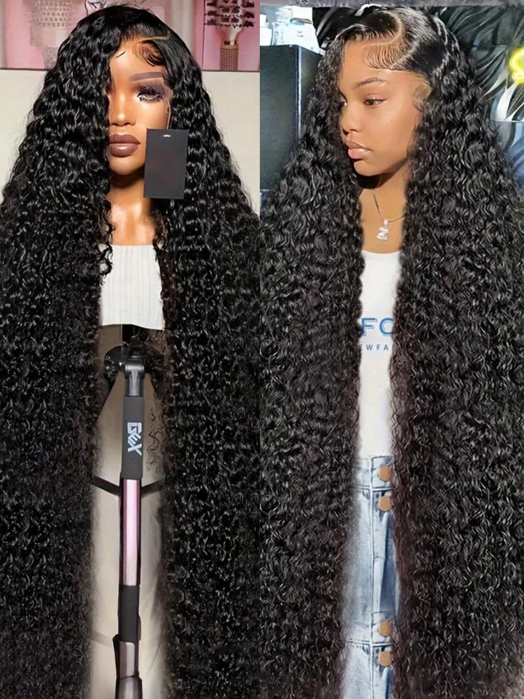 

250% вьющиеся глубокие волнистые парики фронта шнурка 13x6 HD парик фронтальной застежки 7x5 бесклеевой парик 40 46 дюймов парик 360 парики предварительно выщипанные