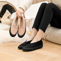 AIYUQI Flat Snow Boots Women's Genuine Leather 2025 Large Size Non-slip Women's Winter Shoes Comfortable Warm Women Ankle Boots