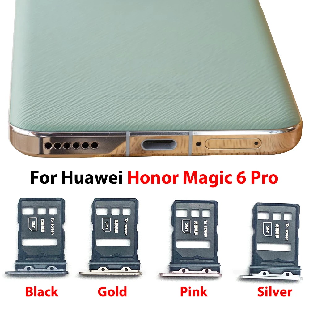 

For Huawei Honor Magic 6 Lite 6 Pro Card Slot drawer Holder Chip Tray Sim Card Reader Socket Replacement Parts