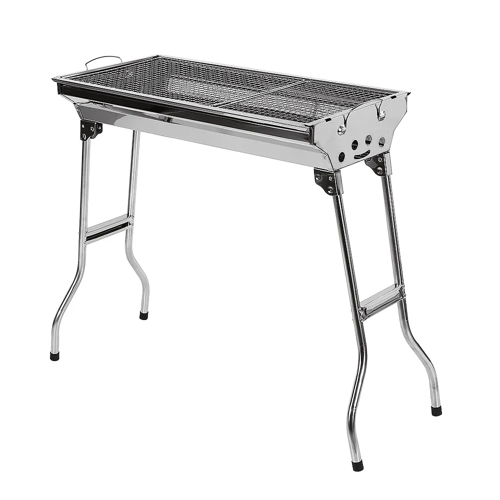 Holzkohle-Grill BBQ Tragbarer Klappbarer Stahl-Picknick-Reise-Garten-Camping-Grill