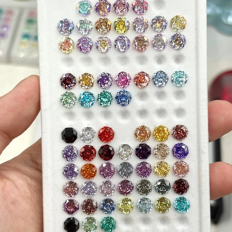 

Natural Cubic Zirconia Wholesale Extremely Shiny Special Rose Cut Combination Link Charm Beads for Jewelry Making No Certificat
