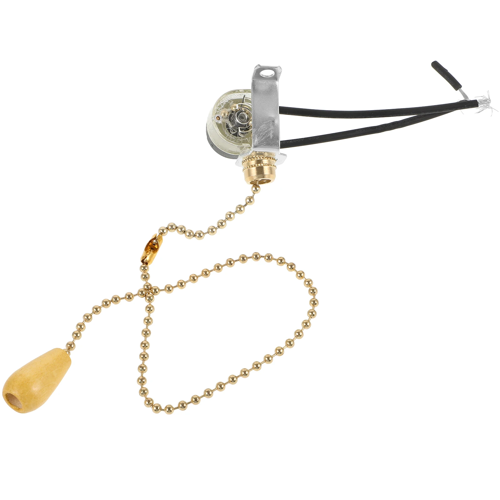 

Golden 30cm Pull Chain Switch for Ceiling Lamp Light Wire Cord Bathroom Replacement Durable Silent Practical Home Use Garage