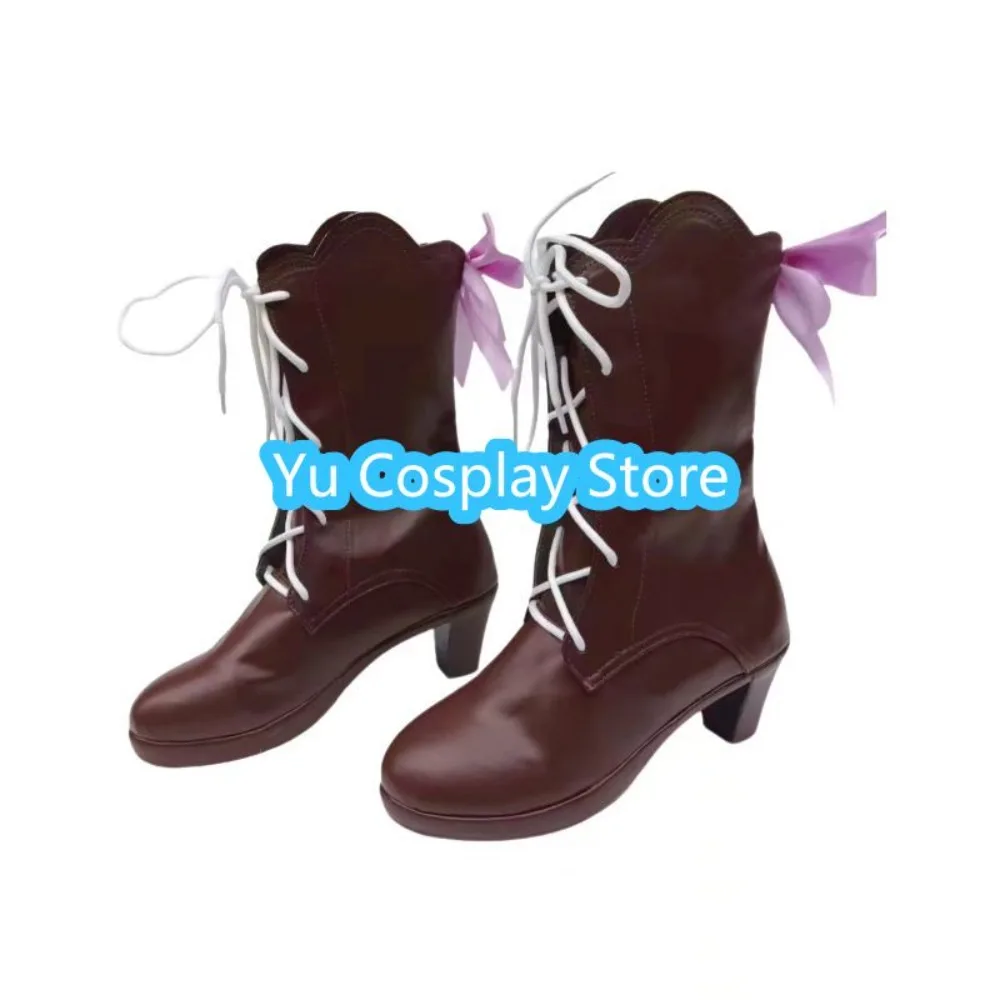 Yu Cosplay Store Genshin Impact Kamisato Ayaka Flower Letter Cosplay Shoes Anime Cosplay Shoes Boots Halloween Costumes Props