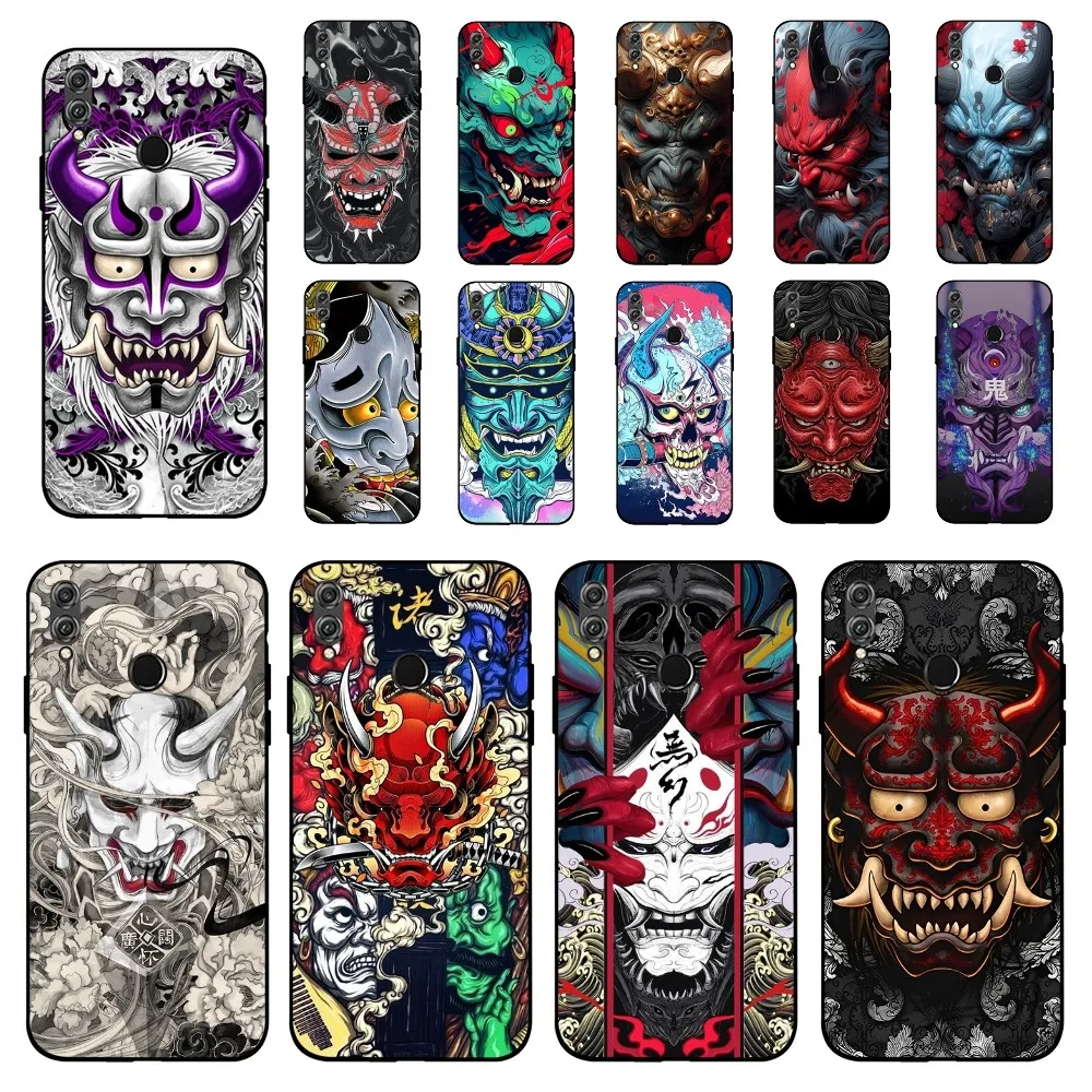 Samurai Oni Mask Phone Case For Huawei Honor 10 lite 9 20 7A 9X 30 50 60 70 pro plus