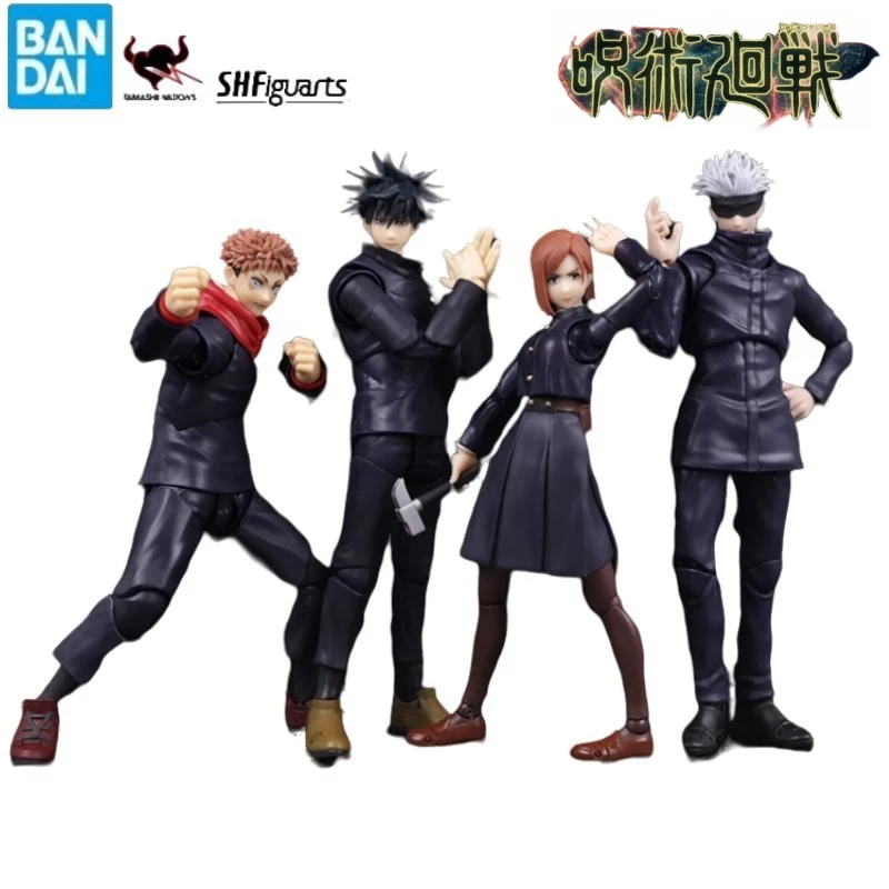 

Bandai Genuine SHF Anime Jujutsu Kaisen Action Figure 5t5 Itadori Yuji Kugisaki Nobara Gojo Satoru Fushiguro Megumi Model Toy