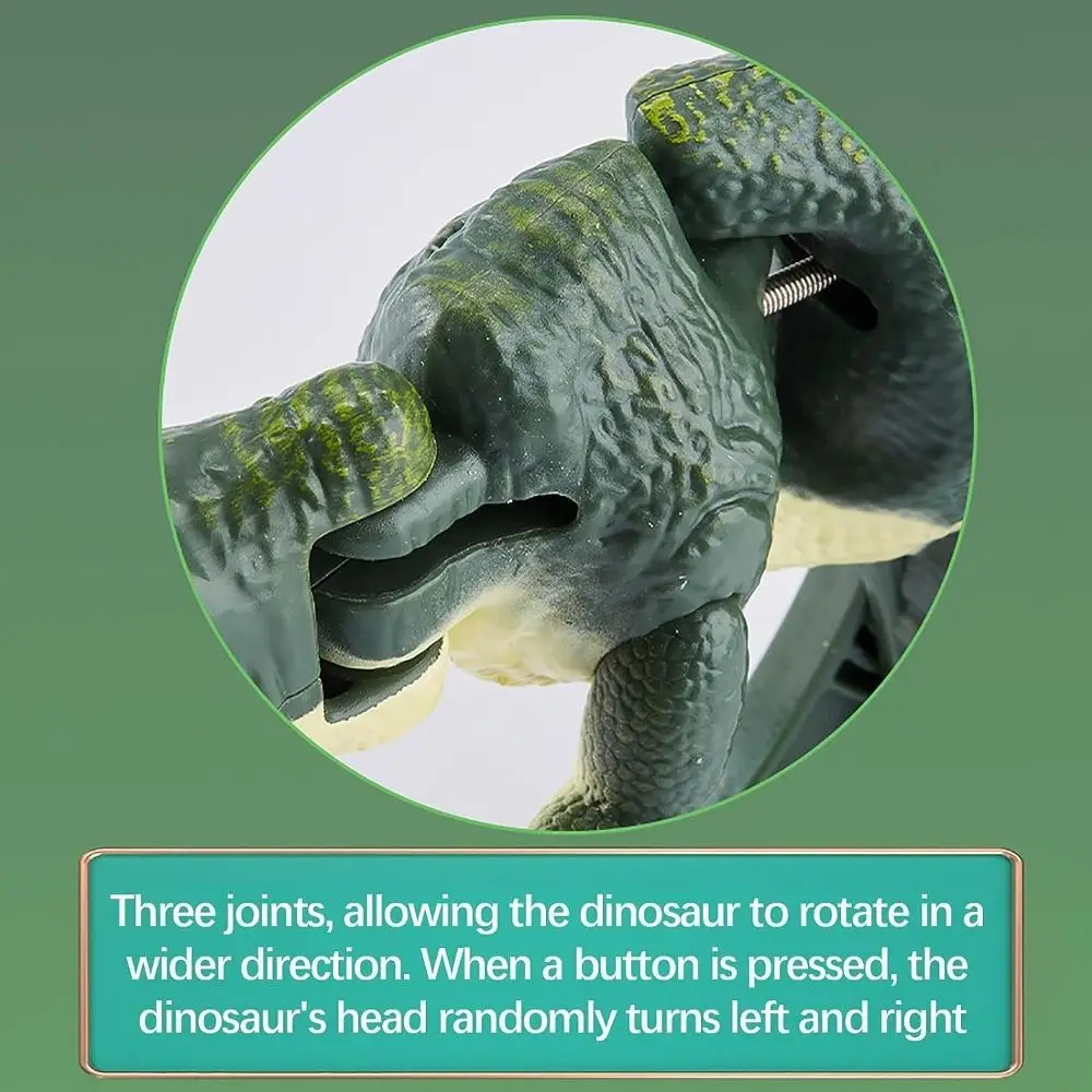 Gift Plastic Pressing Dinosaur Toy Head Movement Hand-operated Swing Dinosaur Toys Simulated Simulation Explorative Dinosaur Kid