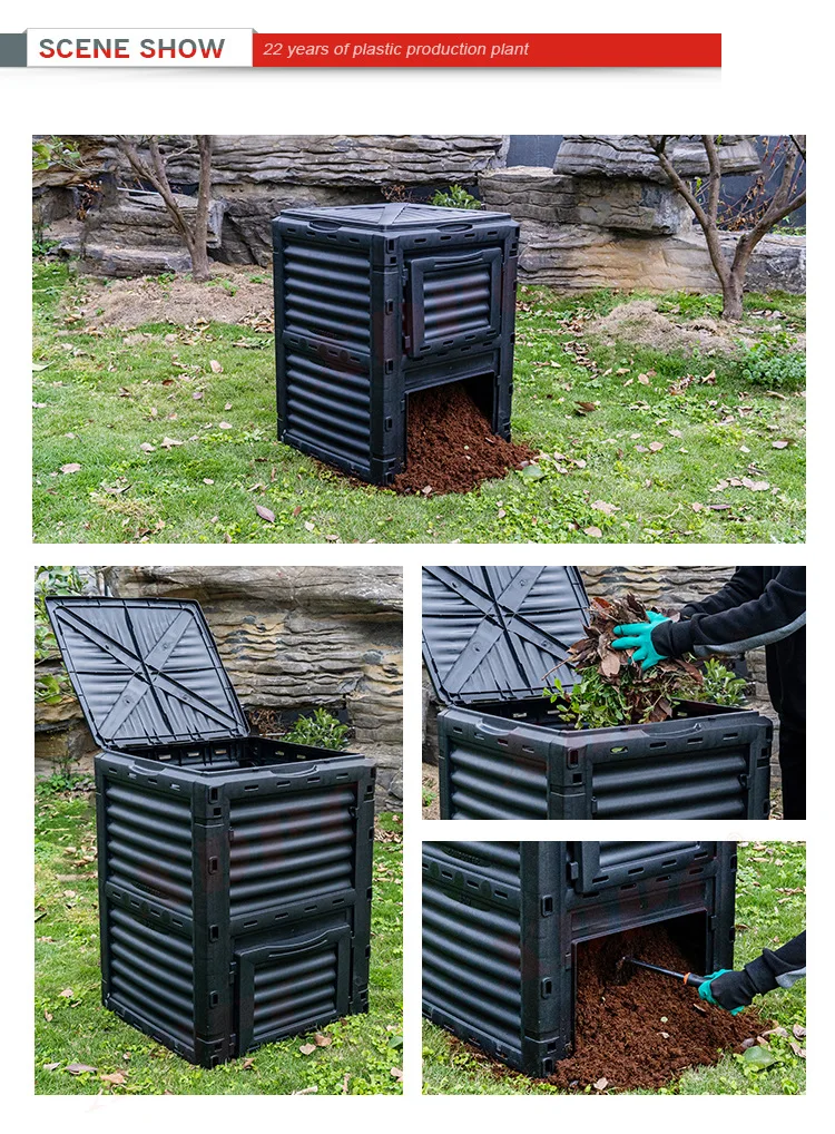 Outdoor foldable plastic worm compost bin Practical garden fertilizer compost bin