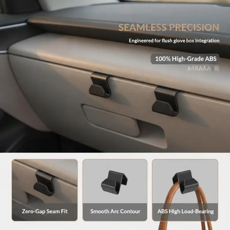 【CR】2/5/10Pcs Multi-Function Car Glove Box Hooks Front Passenger Seat Auto Storage Hanger for Grocery Bag Organizer Road Trip