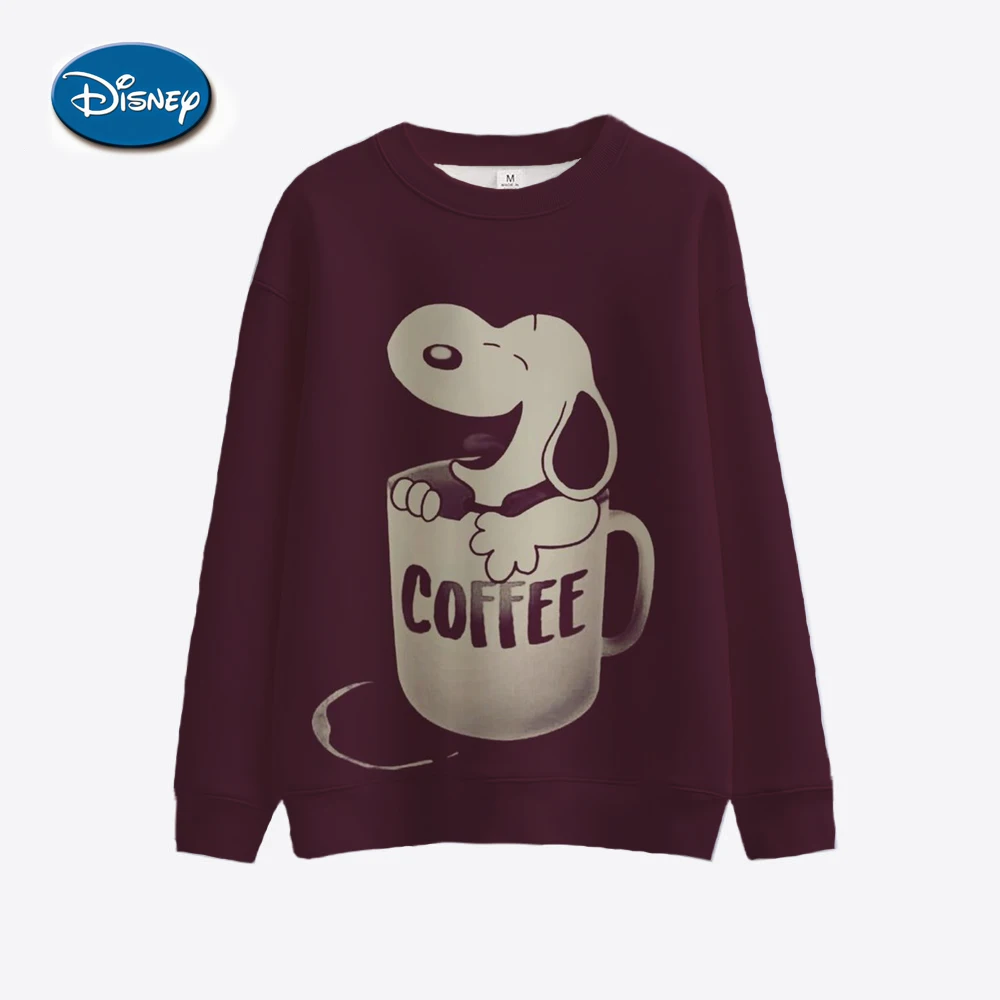 

Snoopy Coffee Women's Hoodie Cartoon Print Harajuku Long Sleeve Cute Hoodie Casual Loose Sweatshirt Fashion Tops Clothing