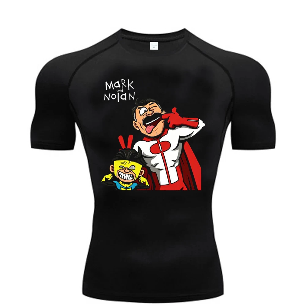 Invincible shirt compression shirt Athletic alternative  dollette scene  goth japanese cheap Psychedelic kawaii funny japanese