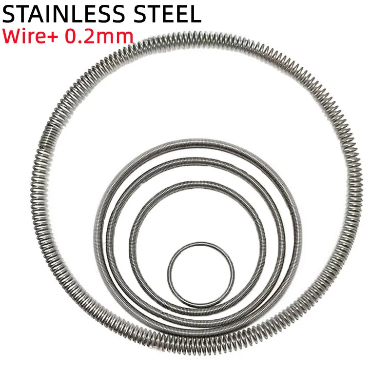 10PCS Stainless Steel ﻿ Sealing O Ring Spring Wire Diameter 0.2mm 0.25mm Oil Seal Ring Spring