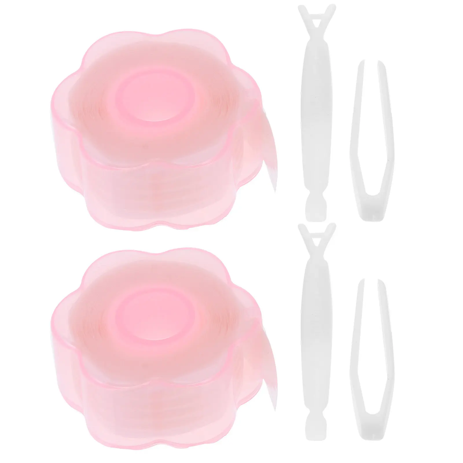 2Sets Plum Shell Design Traceless Double Eyelid Tape for Puffy Eyes Single Eyelids Invisible Eye Sticker Makeup Tool