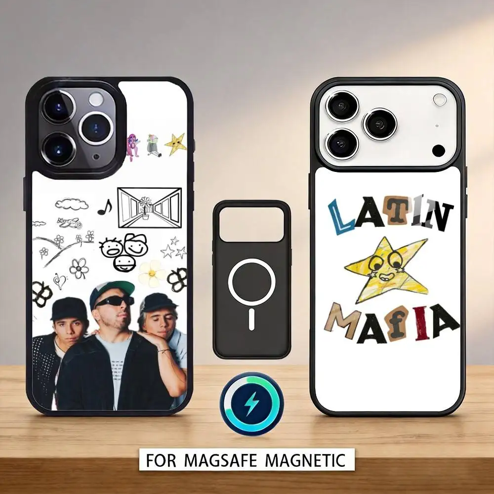 

L-Latin M-Mafia Phone Case Magnetic For iPhone17 16 15 14 13 12 Pro Max For Magsafe Wireless Charging Cover