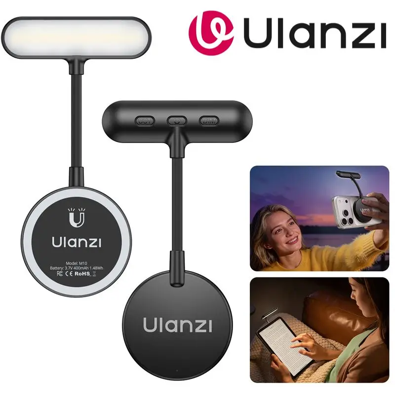 Ulanzi M10 Magnetisches Flexibles Telefonlicht für iPhone 17 16 Android-Handys Tablets oder als Selfie-Füllicht zum Lesen 360° °   Rotation