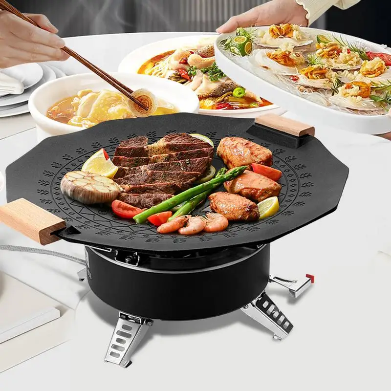 Griddle Grill Pan Nonstick BBQ Grill Pan Stove Top Griddle Single Burner Stove Tops Stove Top Grill For Pot Fried Chicken