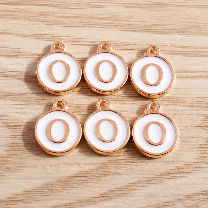10 teile/los 12*15mm A-Z Brief Emaille Charms für Schmuck Machen Anhänger Halsketten Ohrringe DIY Handgemachte Armbänder handwerk Liefert – Detail 17