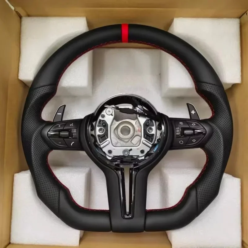 Кожаный чехол на руль для BMW F10 F20 F30 F34 X5 E70 E92 F15 F32 E82 Аксессуары для салона автомобиля