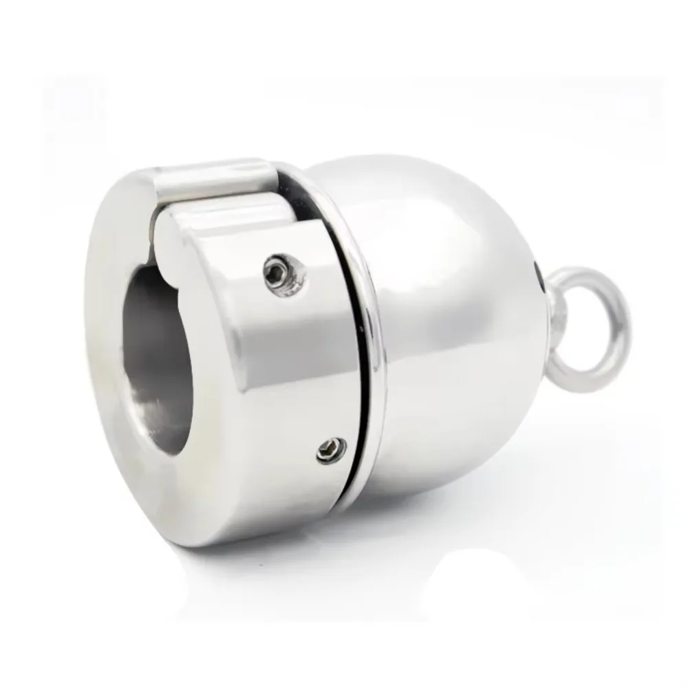 Male Stainless Steel Scrotum Load-Bearing Stretching Cocking Testis Shield Penis Pendants Bondage Chastity Bdsm Sex Toy