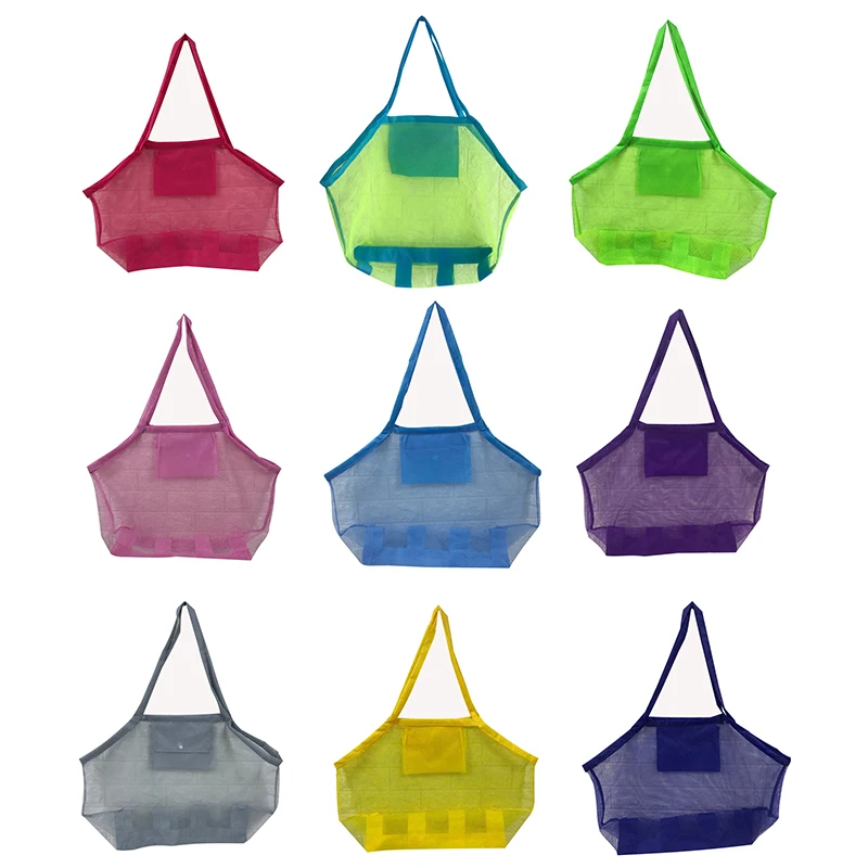 Outdoor Beach Mesh Bag Children Sand Away Foldable Protable Kids Beach Toys Clothes Bags Toy Storage Sundries Organizers Bag