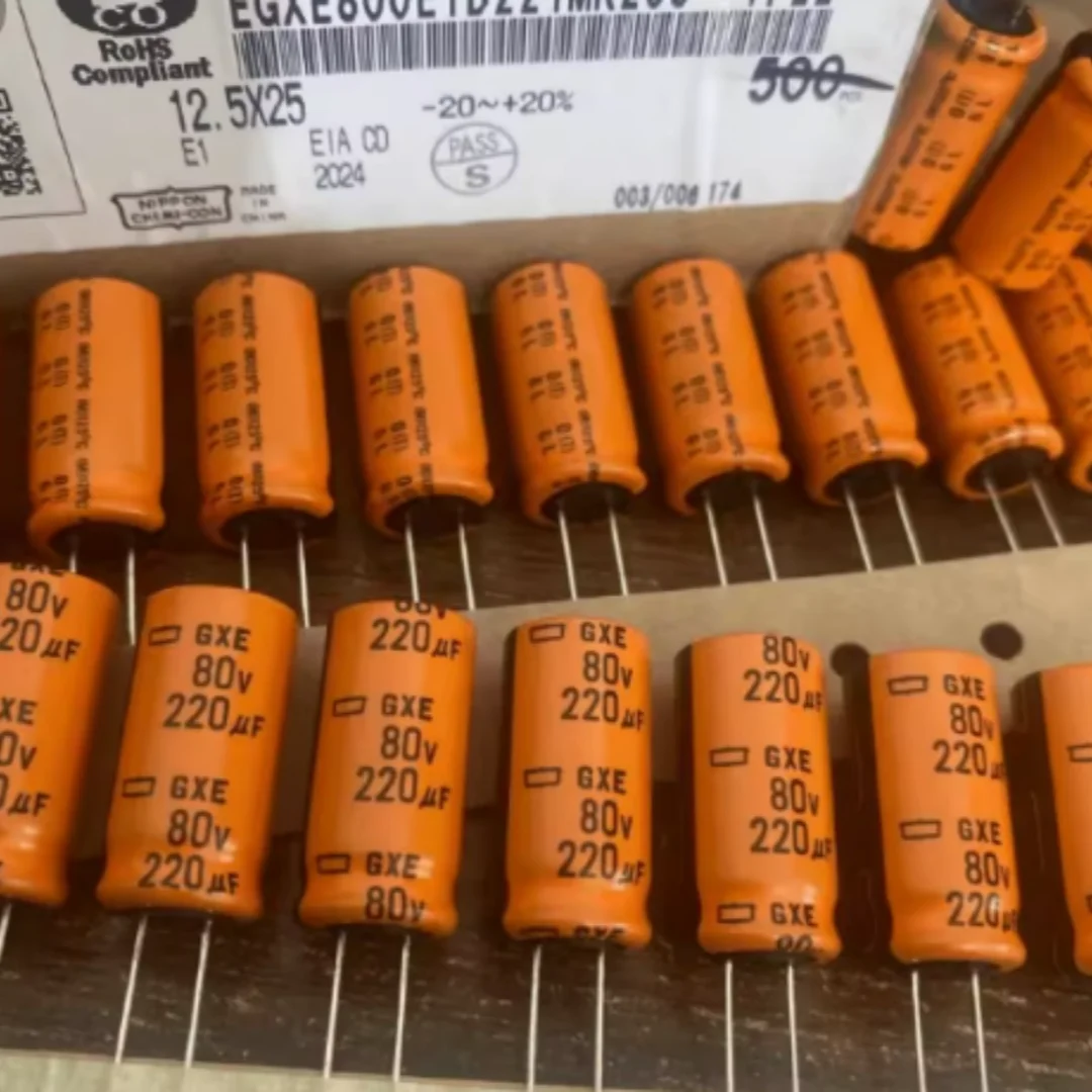 220UF 80V Japanese Black Diamond capacitor 80V220UF 12.5*25 GXE, heat-resistant up to 125 degrees