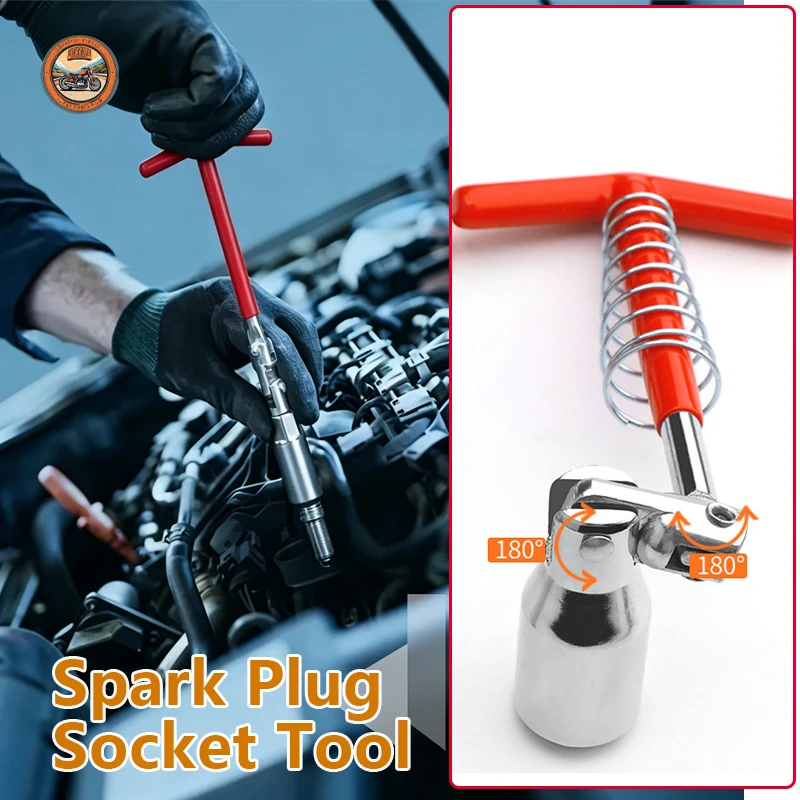 Universal Spark Plug Socket Wrench Drive 360 Degree Repair Tool For Automotive & Motorcycle Spark Plugs Removal Tool 16MM 21MM