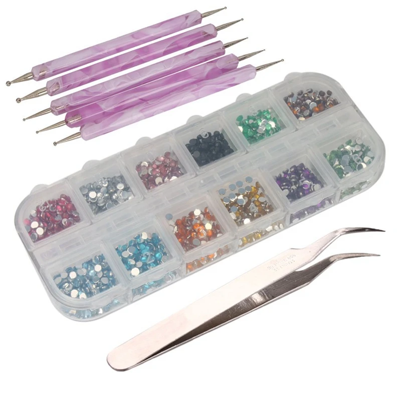 Autocollants 3D pour ongles, 12 documents, 4200 pièces, 2mm, 3000 pièces, 8cm, N64.Glitter Shining Decoration, DIY Nail Art