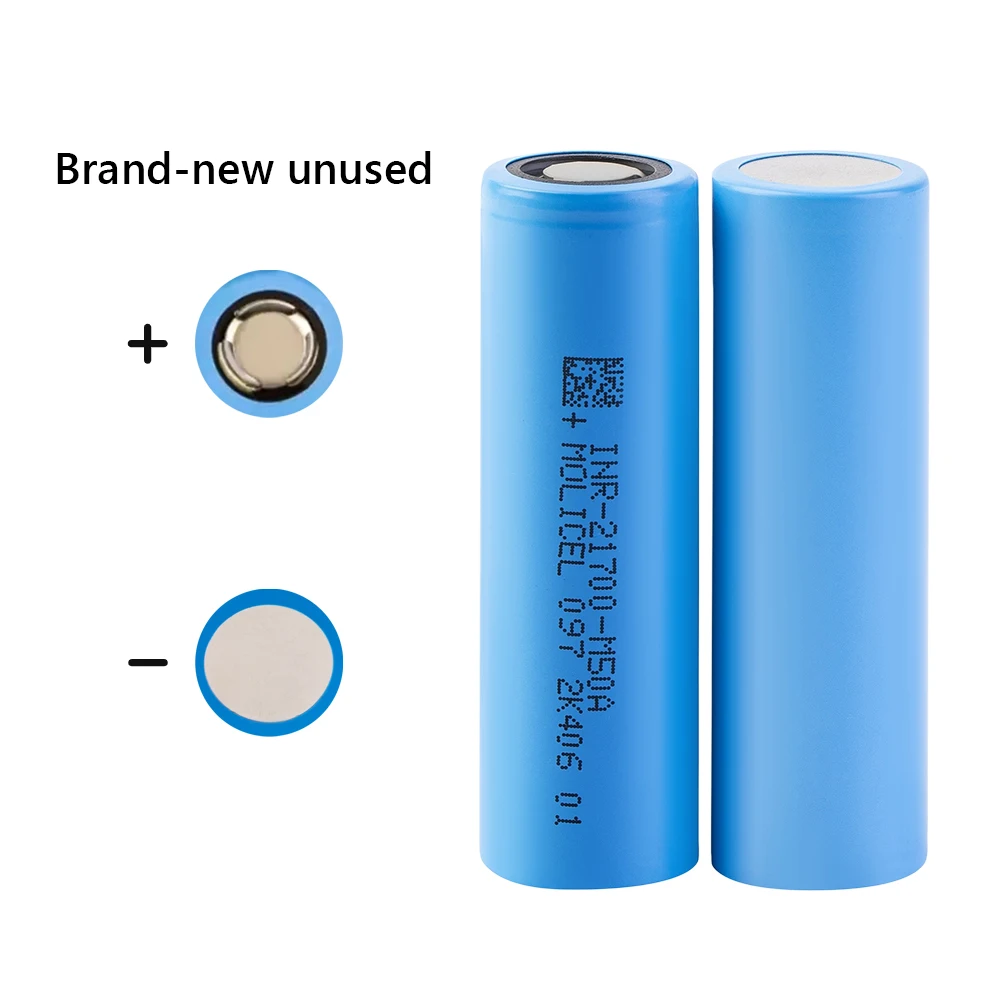High Rate 20A MOLICEL INR21700-M50A M50A M50lt Cylindrical 3.6V Lithium Ion 3.7v 5000mAh INR21700 Li Ion 21700 Battery Cells