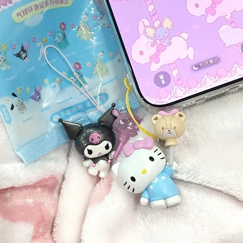 Carino Sanrio Balloon Tour Scatola cieca per fagioli carini Kuromi Hello Kitty Cinnamoroll Borsa cieca Simpatica scatola pendente Oy Decorazione della casa Regalo