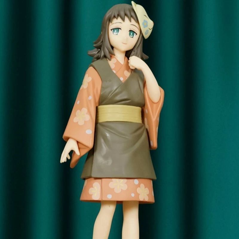 Bandai banpresto demon slayer makomo máscara equipamento de viagem ornamentos periféricos jogo na moda anime figura modelo decoração