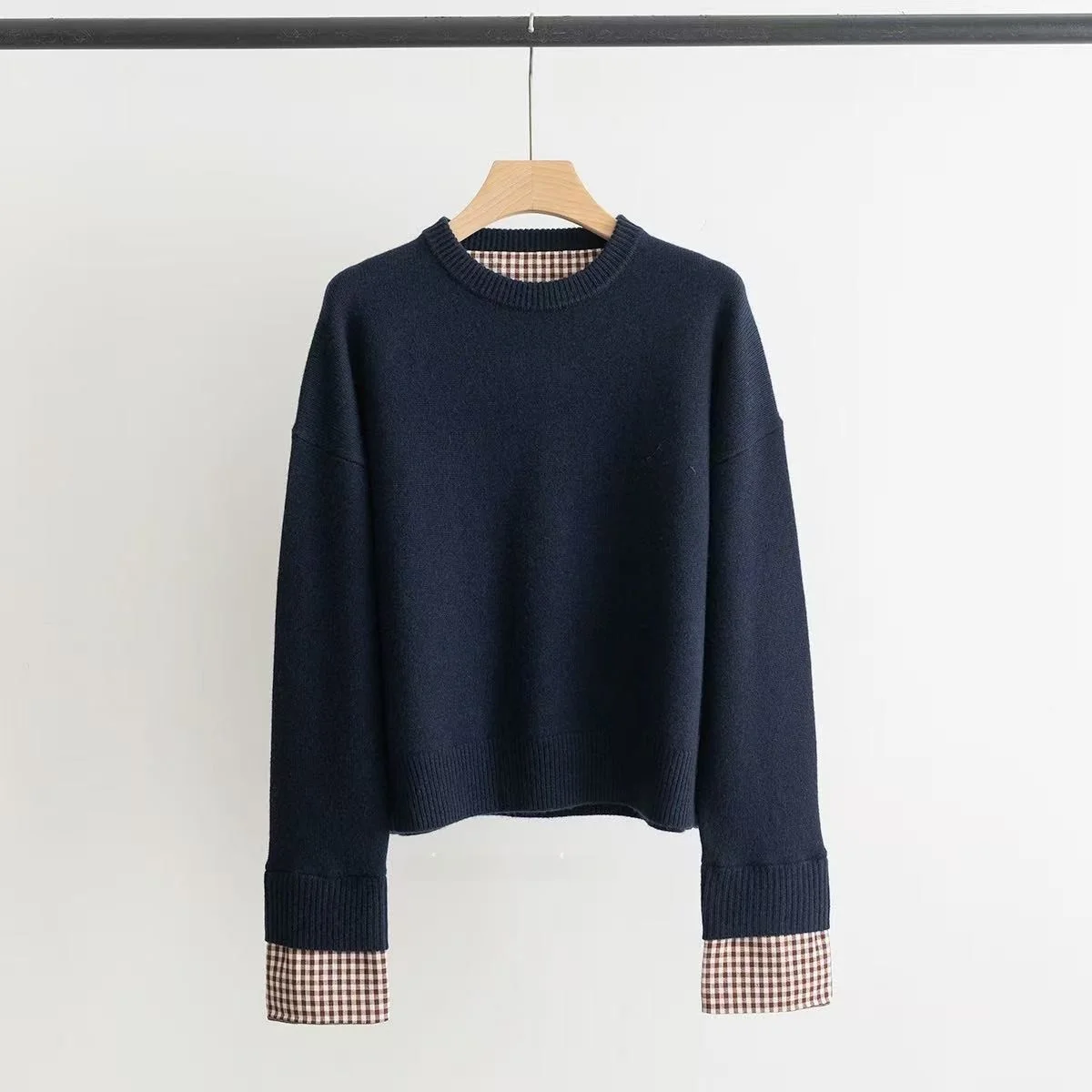 

Thiened Wool Camere Knitted Sweater round Ne 25A920 Autumn Winter Warm Casual Sle Women's Long Sve Knitwear