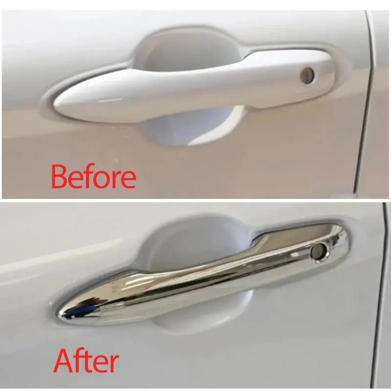 4x غطاء مقبض باب السيارة لتويوتا كامري XV80 80 الهجين LE SE 2025 2026 2027 ملصق الكسوة الخارجي خدش اكسسوارات الديكور