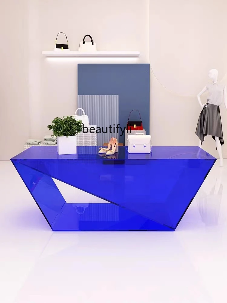 Clothing Store Zhongdao Table Display Stand Acrylic Product Display Stand Customized Shoes Bag Display Table furniture