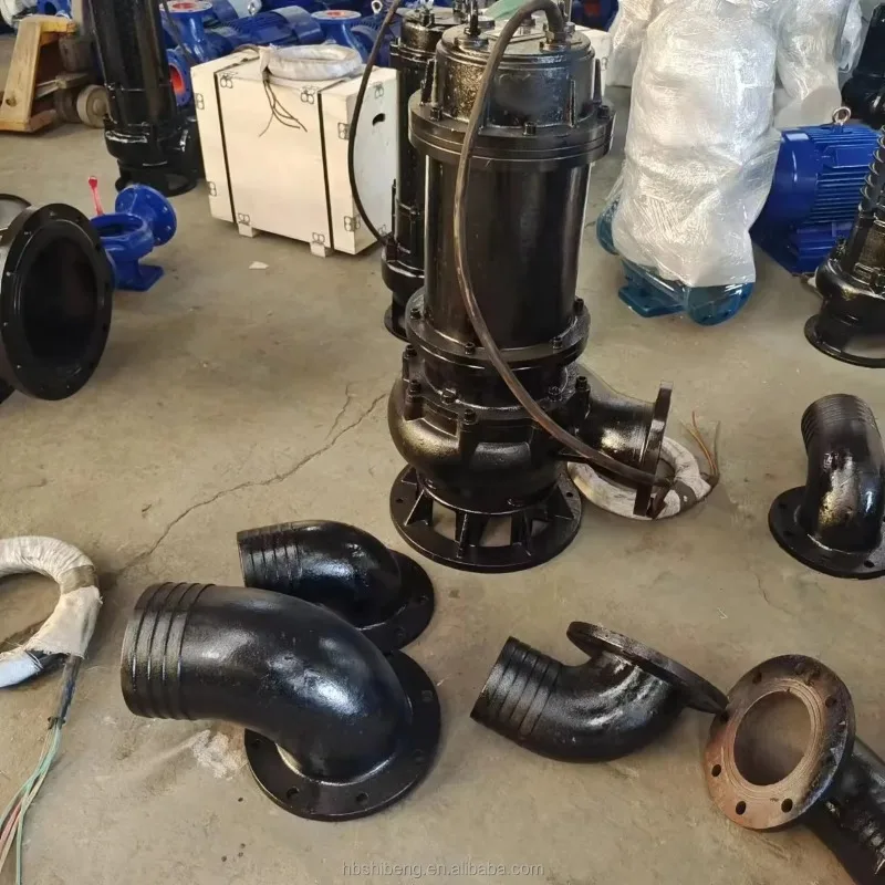 

7.5HP-60HP Sewage Water Pump WQ Industry High Pressure Submersible Sewage Pump With Cutting Impeller